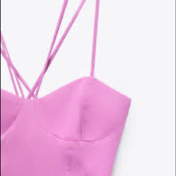 NWT Zara Strappy Satin Effect Bodysuit - Picture 2 of 5